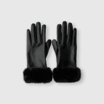 Faux leather gloves