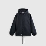 Hooded technical jacket